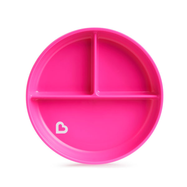 Šķīvis ar nodalījumiem un piesūcekni Munchkin “Stay Put”, pink