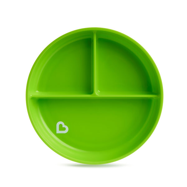 Šķīvis ar nodalījumiem un piesūcekni Munchkin “Stay Put”, green