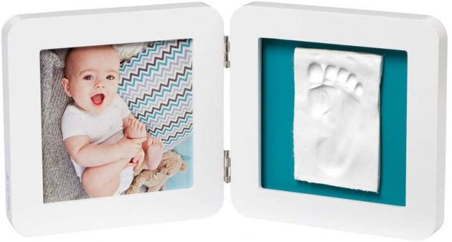 Baby art double 1p essentials komplekts mazuļa pēdiņas vai rociņas nospieduma izveidošanai, balts (artikuls: 3601097100)