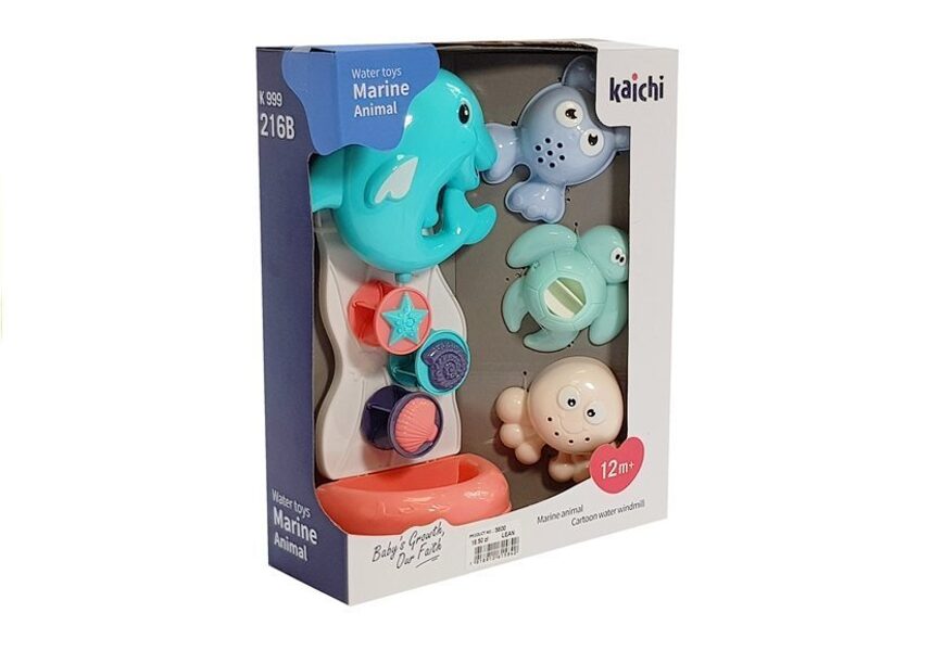 Rotaļlieta vannai "Jūras dzīvnieki", 6716, Lean Toys