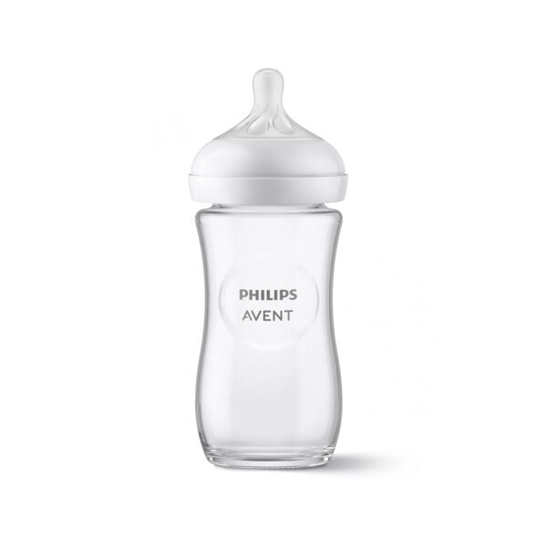 Philips Avent Natural Response stikla pudelīte 240ml ar knupi 1m+, 933/01